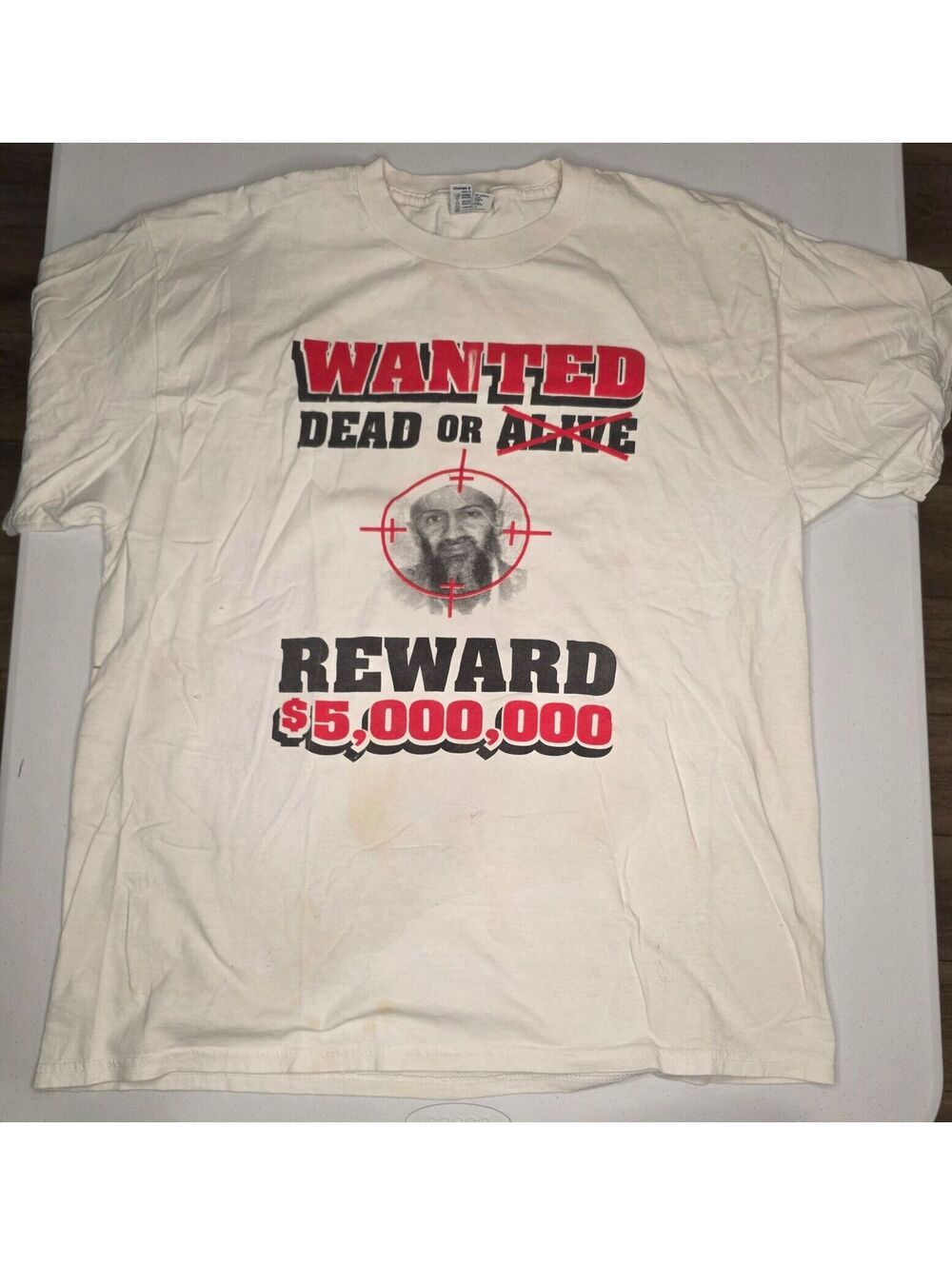 2000s Osama Bin Laden "Wanted" Tee